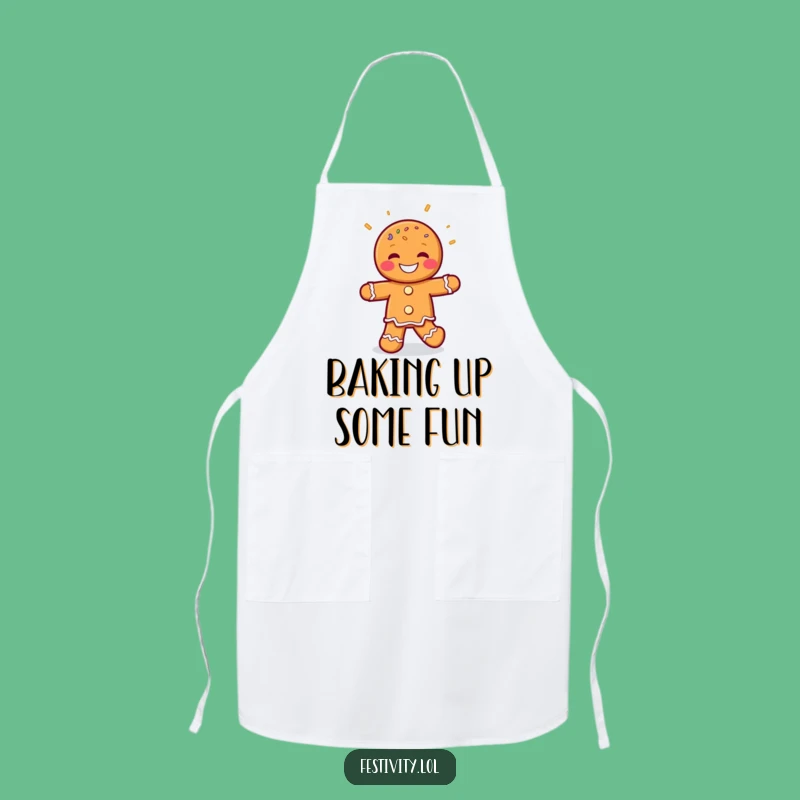 Funny Gingerbread Man Jig Apron: Cook with Hilarious Sprinkled Cheer and Style
