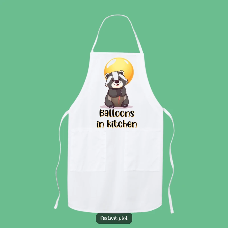 Funny Badger Balloon Apron: Spread Joy in the Kitchen