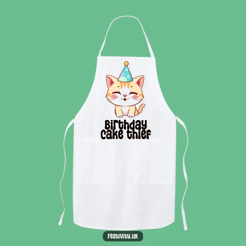 Funny Cat Birthday Apron: Cook Up Some Fun