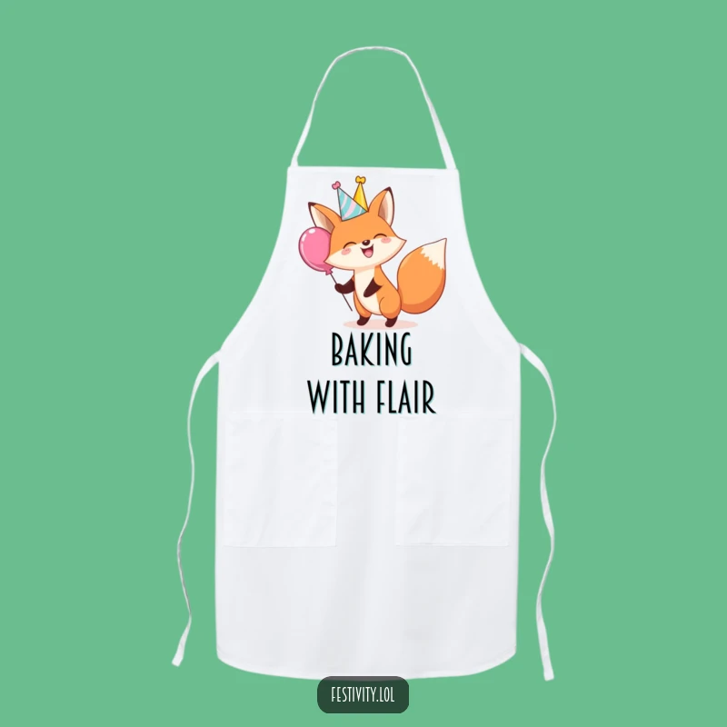 Funny Fox Party Apron: Cook Up Smiles in the Kitchen
