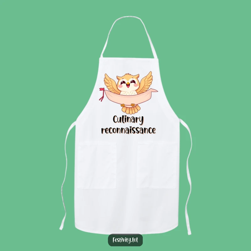 Funny Owl Apron - Cook Up Smiles with This Joyful Messenger!