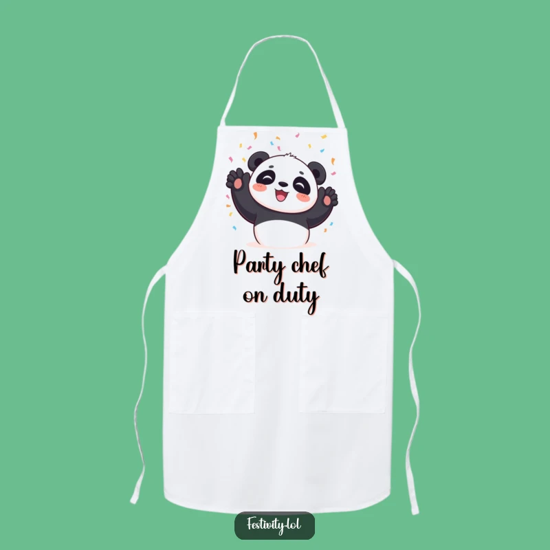 Funny Panda Apron: Confetti Party Fun for the Kitchen