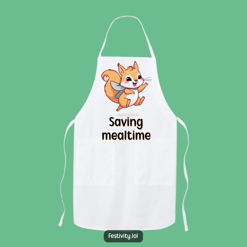 Funny Squirrel Hero Apron - Cook Up Leaping Adventures!