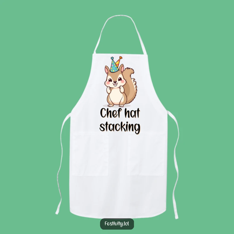 Funny Squirrel Party Hat Apron: Cook with Mischief, The Ultimate Funny Gift