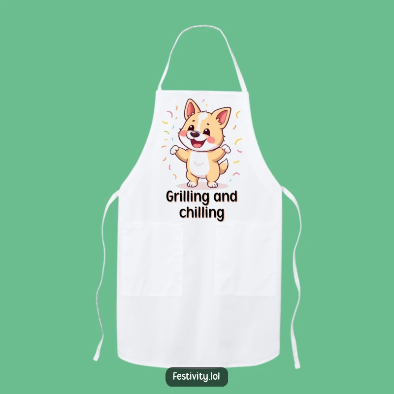 Funny Dancing Dog Apron: Cook with Joy, Humorous Kitchenware