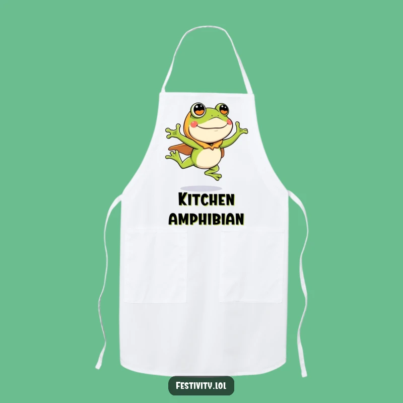 Funny Frog Costume Apron: Jump into Cooking, Humorous Kitchenware