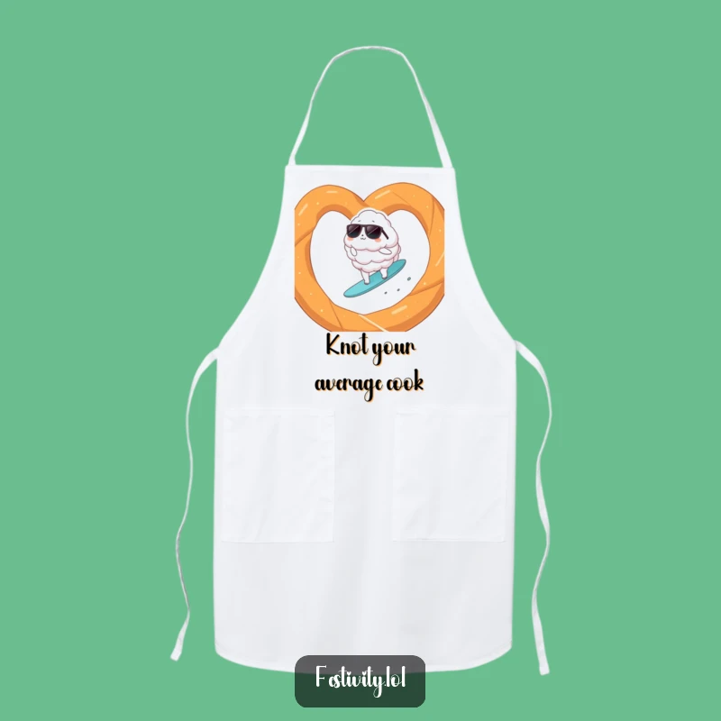 Funny Cloud Surfer Pretzel Apron: Cook with Whimsy, Hilarious Kitchen Wear