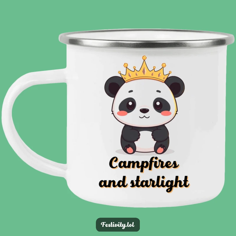 Funny Panda Campfire Mug: Regal Adventures!