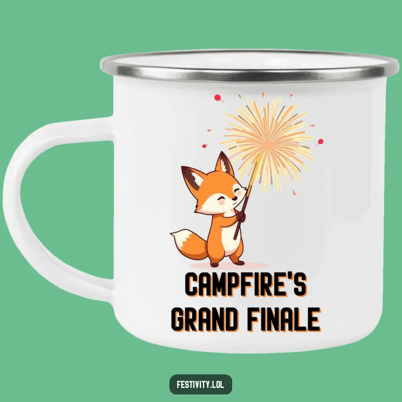 Funny Fox Firework Camping Mug: Bold Sips for Your Explosive Adventures