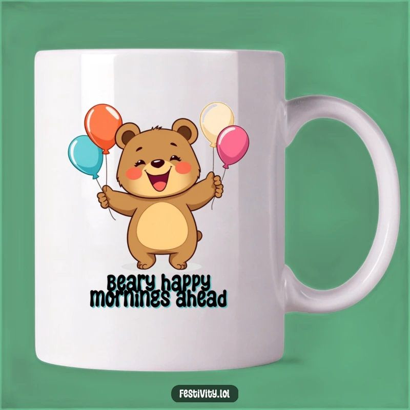 Funny Bear Juggling Balloons Mug: A Joyful and Hilarious Gift for Bear Lovers