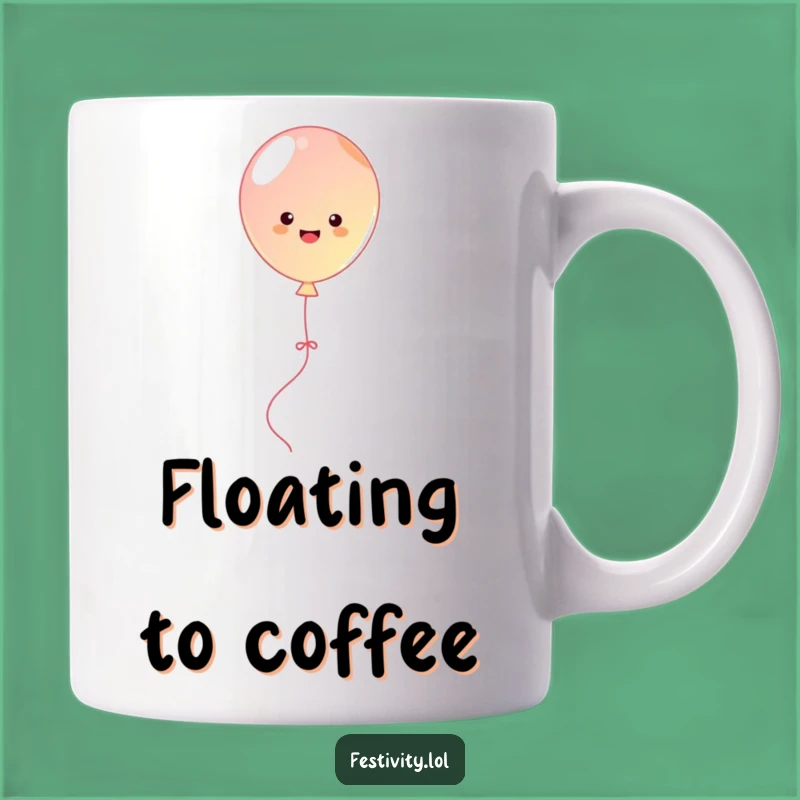 Funny Balloon Bouncing Mug: Hilarious Gift for Joyful Mornings and Parties