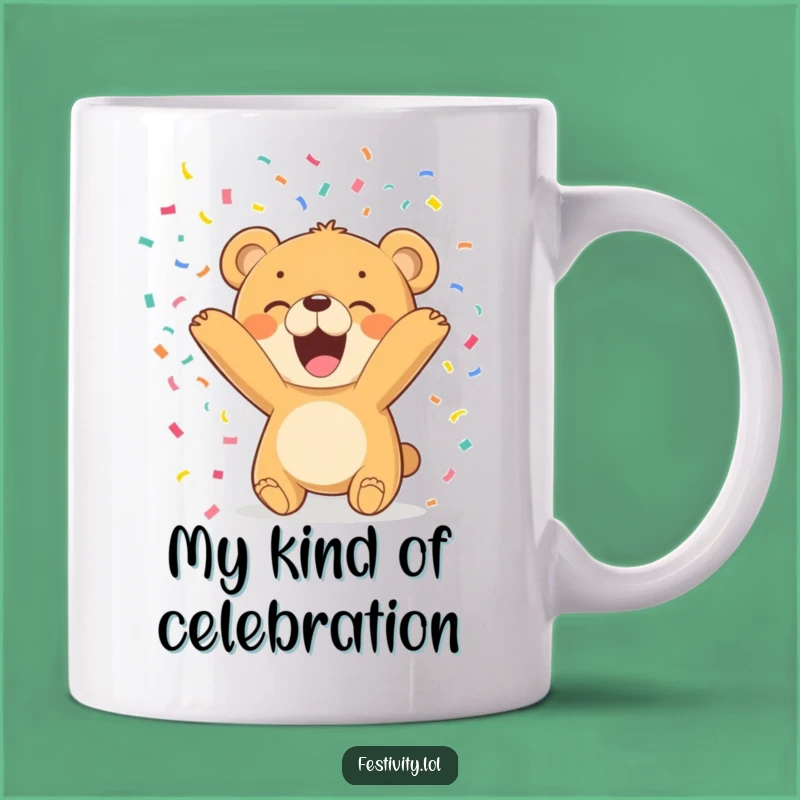 Funny Bear Cub Confetti Mug: A Hilarious and Joyful Gift for Bear Lovers