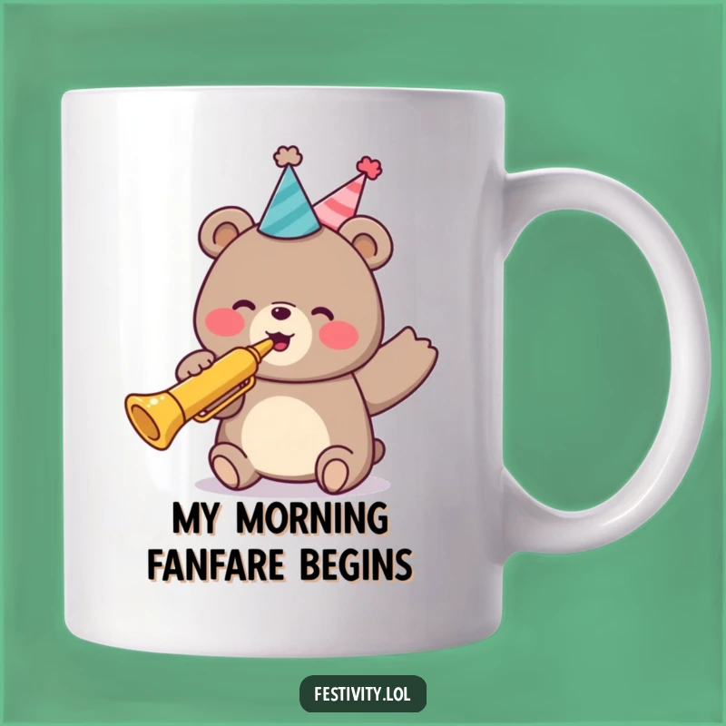 Funny Bear Party Trumpet Mug: A Hilarious Gift for Joyful Celebrations!
