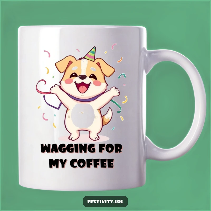 Funny Dog Dance Mug: Joyful Celebration Gift for Canine Lovers