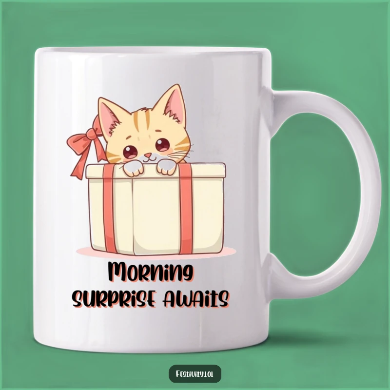 Funny Cat Gift Box Mug: A Hilarious Gift for Curious Felines and Gift Lovers!
