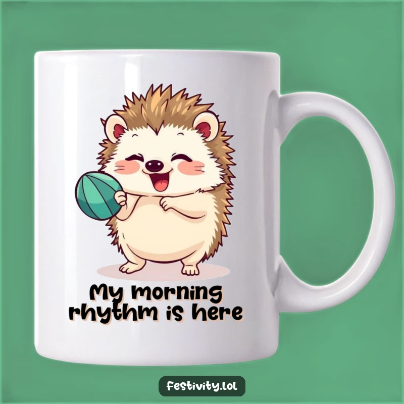 Funny Hedgehog Maraca Mug: Hilarious Gift for Fiesta Lover