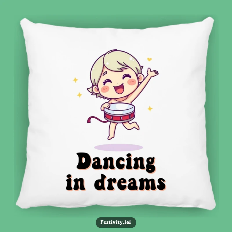 Funny Dancing Pillow - Merry Tambourine Comfort - Cozy Music Accent