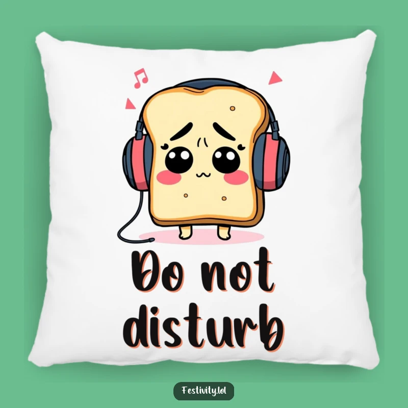 Funny Toast Headphones Pillow: Cushion Your Head and Funny Thoughts!