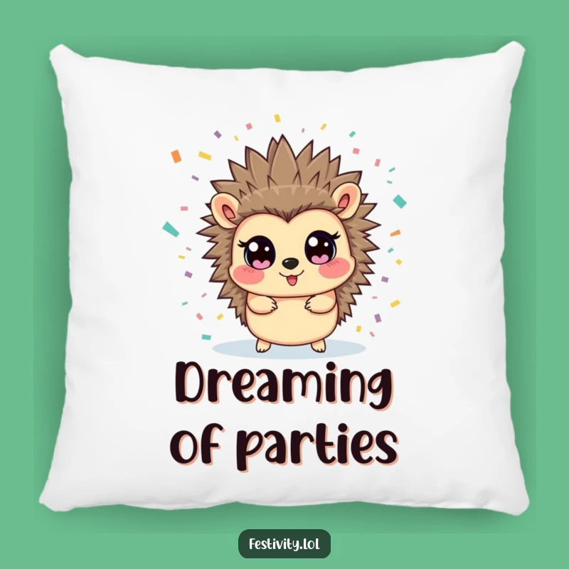Soft Funny Hedgehog Confetti Pillow - Cozy Comfort with a Playful Surprise