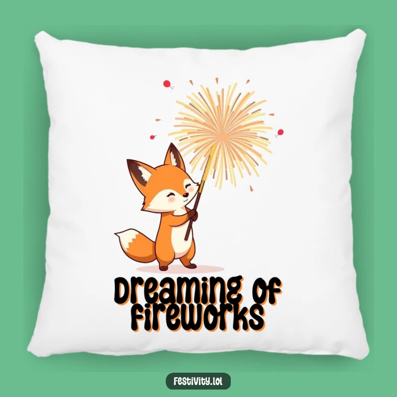 Funny Fox Firework Pillow: Cozy Comfort with a Bold, Hilarious Design