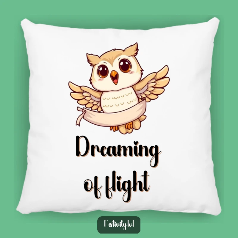 Funny Owl Banner Pillow: Soft Comfort, Wise Design, Perfect Funny Gift