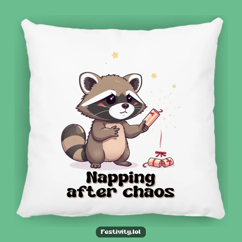 Funny Raccoon Cushion: Comfy and Hilarious Party Decor