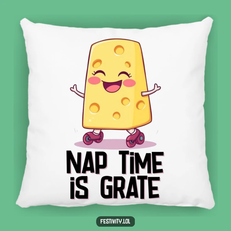 Funny Tripping Cheese Pillow: Comfy and Hilarious Decor Accent