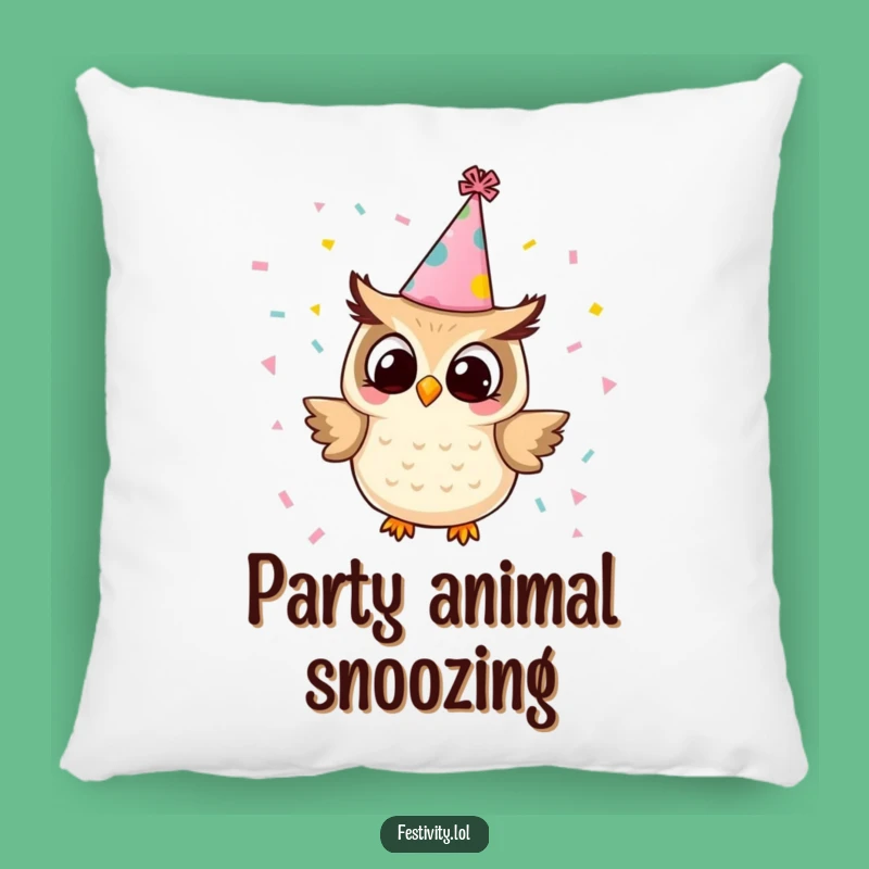 Funny Owl Party Pillow: Snuggle Up with This Hilarious and Adorable Confetti Pillow