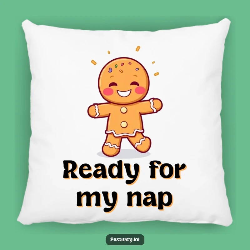 Funny Gingerbread Man Jig Pillow: Snuggle Up with Hilarious Sprinkled Comfort