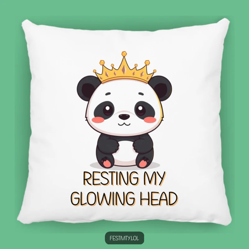 Funny Panda Cushion: Regal and Comfy Statement Piece