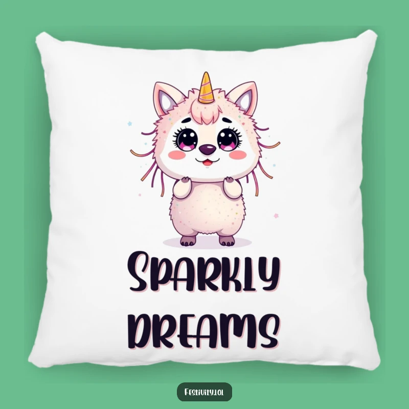 Funny Glitter Animal Pillow - Cozy Surprise Accent - Festive Decor