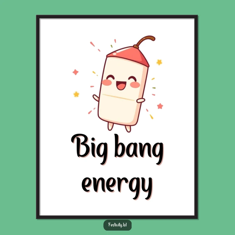 Funny Firecracker Digital Print: Instant Hilarious Spark Decor