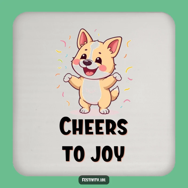 Funny Dancing Dog Coaster: Protect Surfaces with Paws, Humorous Barware