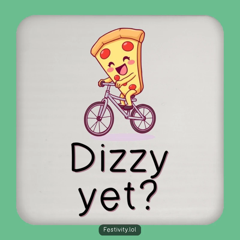 Funny Pizza Unicycle Coasters: Protect Surfaces with Pizzazz!