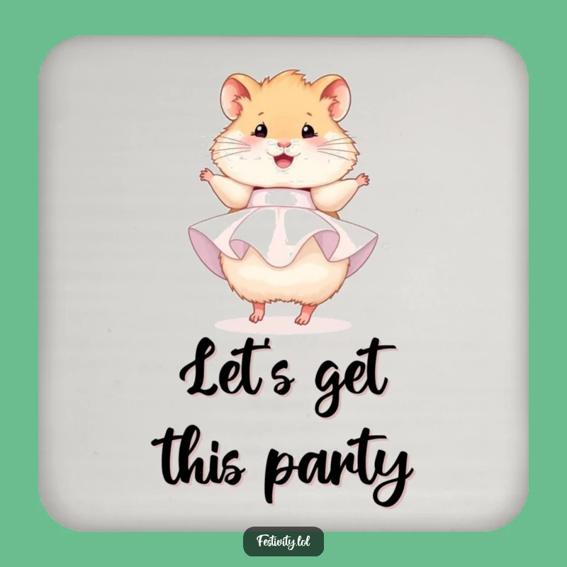 Funny Hamster Party Coasters: Protect Surfaces with Cute Charm, Set Of Funny Gifts