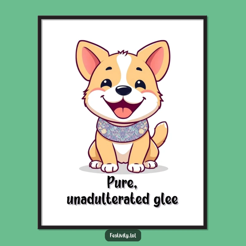 Funny Dog Celebration Poster - Festive Art for Dog Lovers
