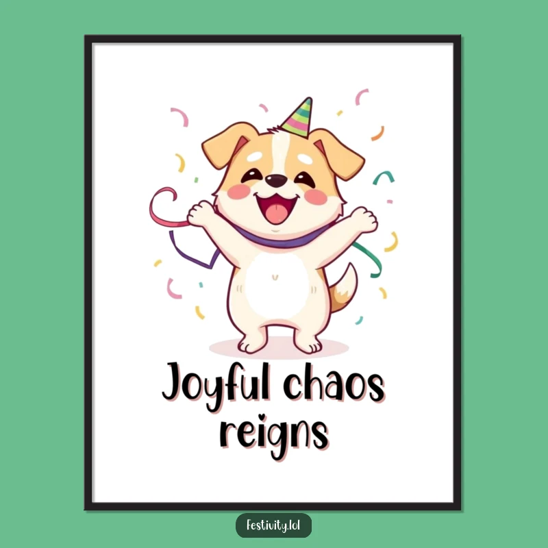 Funny Dog Dance Poster: Decorate with Unending Canine Joy