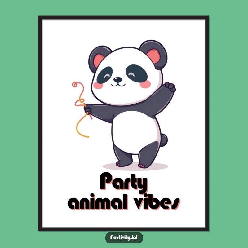 Funny Panda Dancer Poster: Joyful Wall Art for Any Room