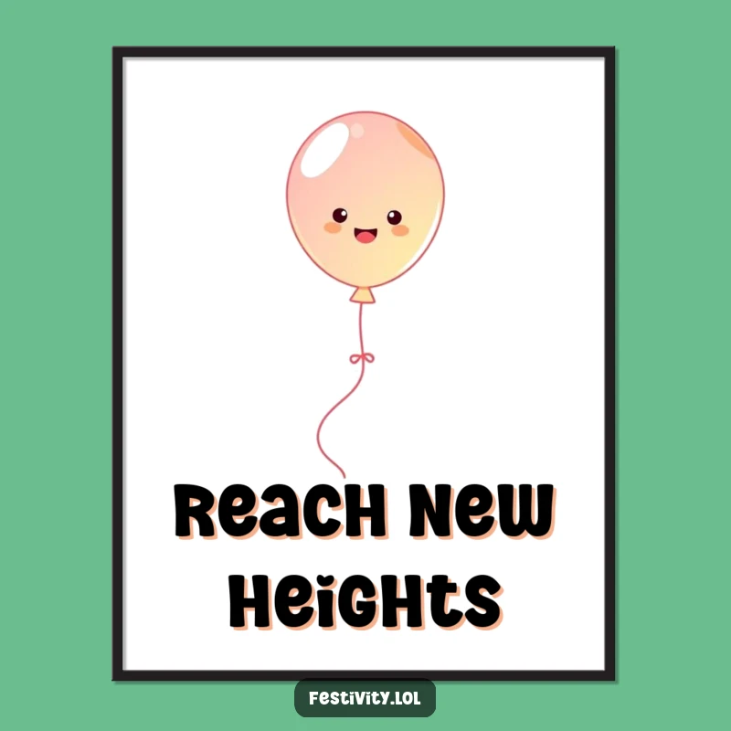 Funny Balloon Bouncing Poster: Hilarious Art for a Joyful Space