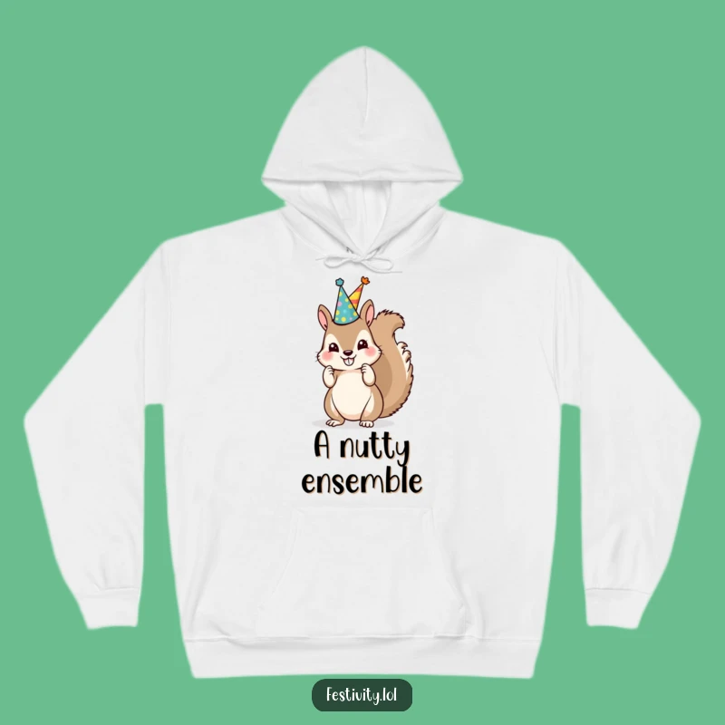 Cozy Funny Squirrel Party Hat Hoodie: Warmth and Whimsy, Essential Funny Gift