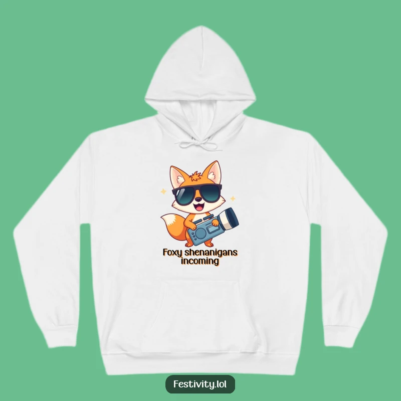 Funny Cool Fox Sunglasses Hoodie - Warm, Cozy, and Hilarious Party Wear Gift