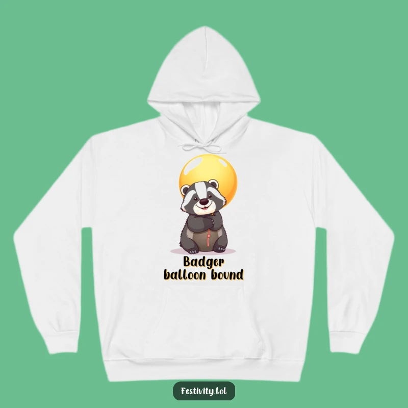 Funny Badger Balloon Hoodie: Cozy Hugs for Chilly Days