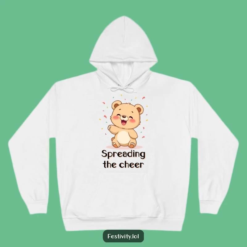 Funny Bear Cub Hoodie - Cozy Up with Giggles and Confetti Fun!