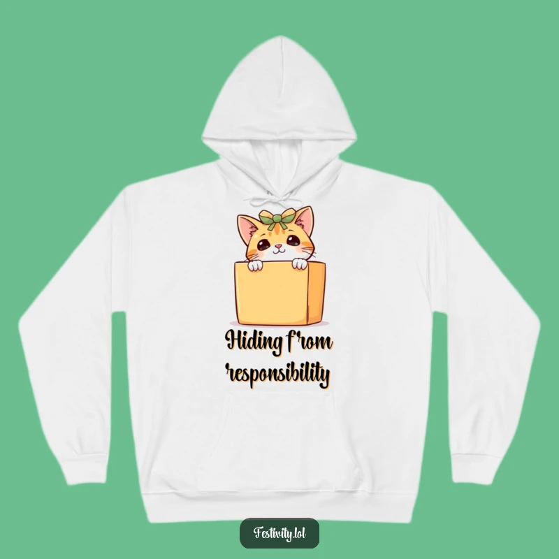 Funny Curious Cat Hoodie: Cozy Pet Peeking Design, Warm Funny Gift Wear