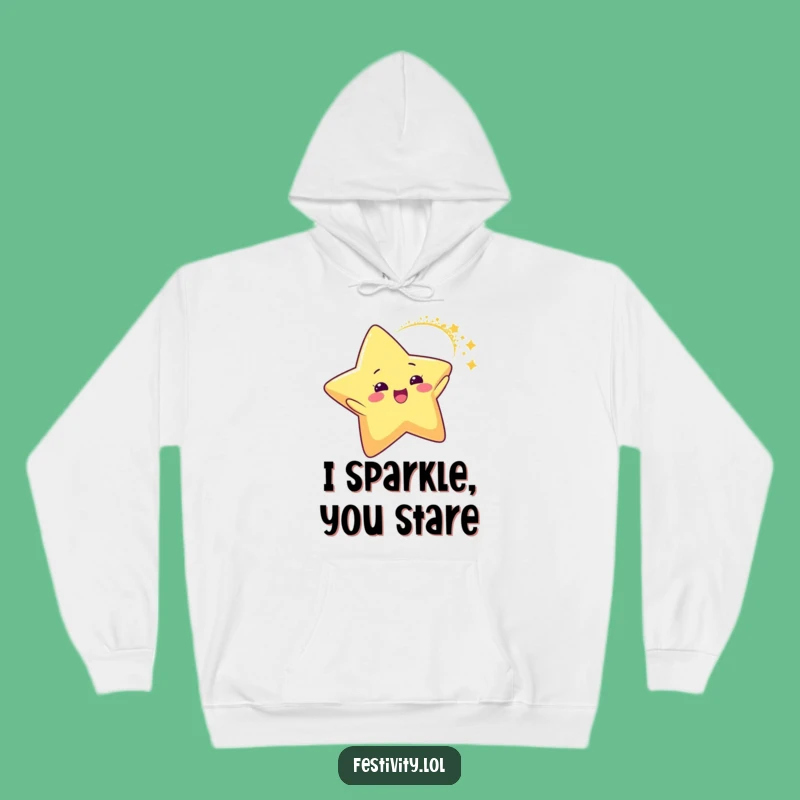 Warm Funny Star Glitter Arc Hoodie: Your Cozy, Hilarious Celestial Companion