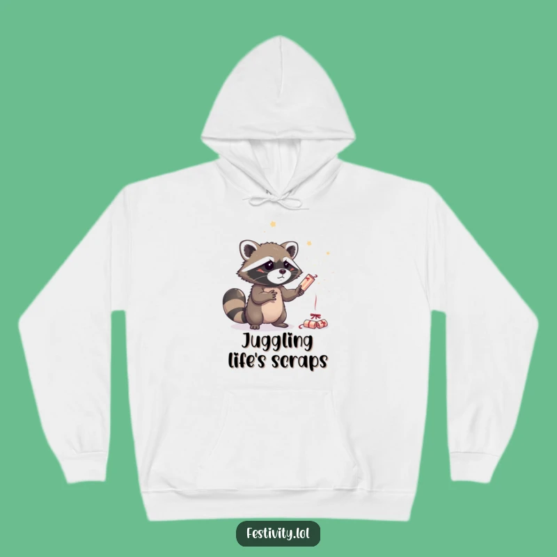 Cozy Funny Raccoon Hoodie: Warm and Whimsical Party Wear