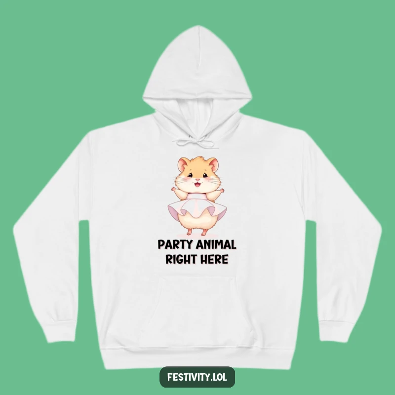 Funny Hamster Party Hoodie: Cozy Dress Fun, Warm Funny Gift Wear