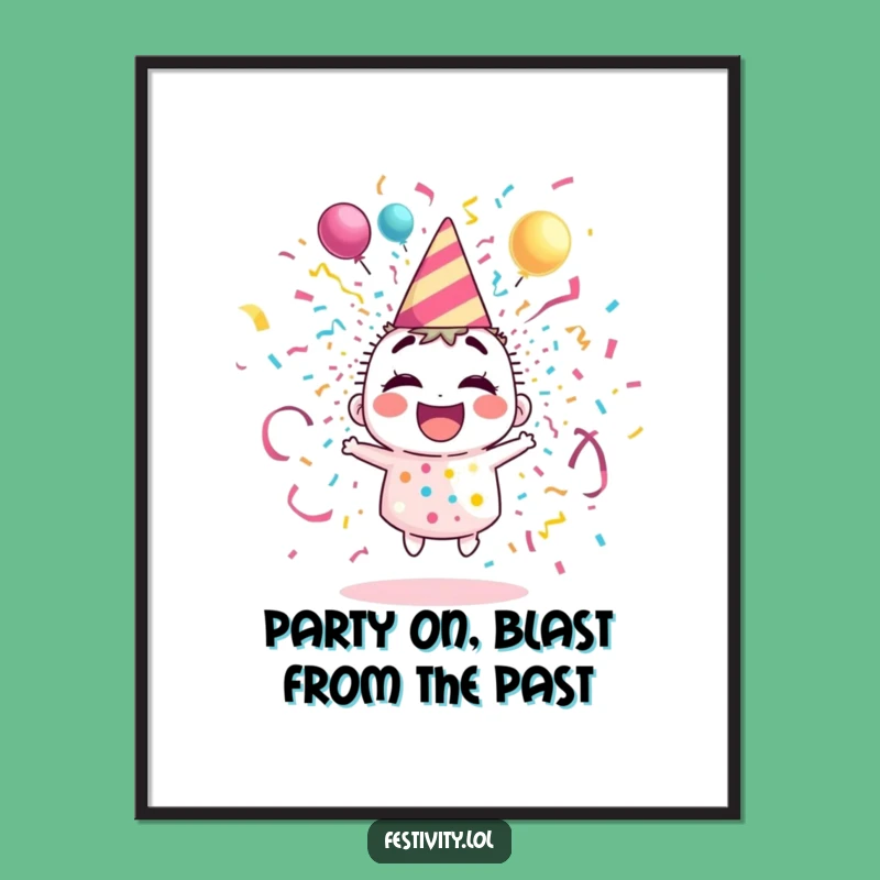 Free Printable Wall Art: Giggling Popper Funny Downloadable Decor Gift