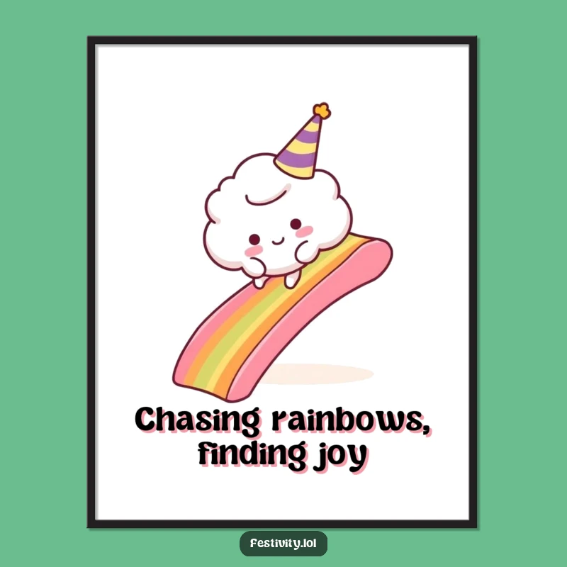 Funny Free Printable Wall Art: Tripping Cloud - Quirky Downloadable Decor