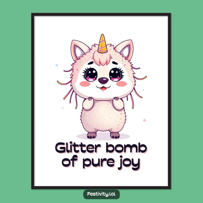 Free Printable Glitter Chaos Wall Art: Funny Downloadable Decor & Gift